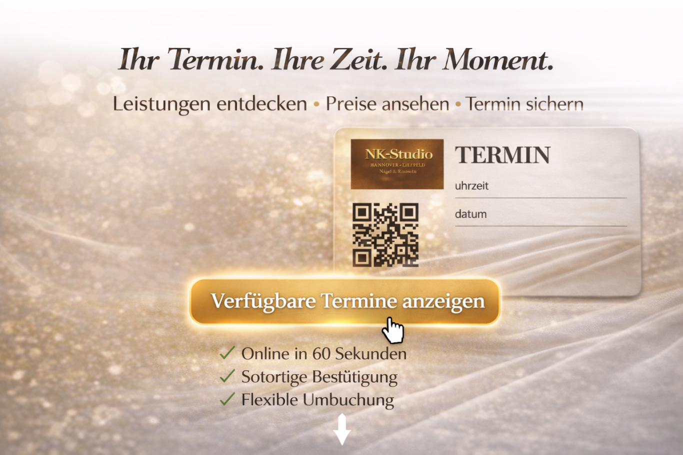 Termin buchen im NK-Studio – Nagel- & Kosmetikstudio in Hannover-Kleefeld